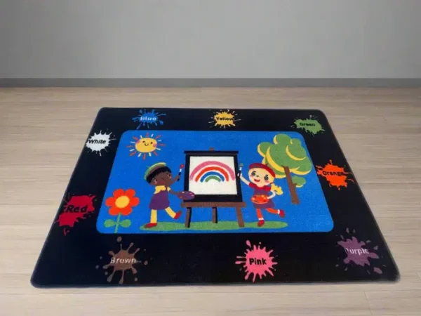 Art Center Classroom Rug on Floor
