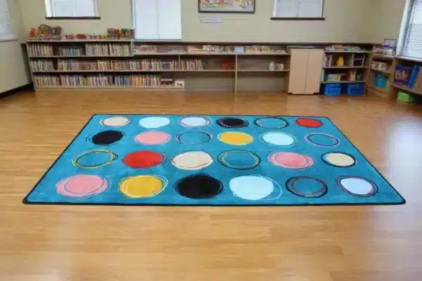 Boho Circle Time Seating Teal Seating Rug 2