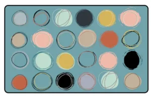 Boho Circle Time Seating Teal Seating Rug