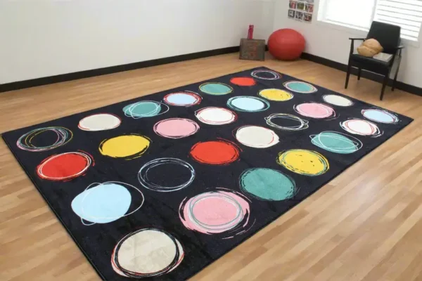 Circle Time Seating Black Seating Rug 5