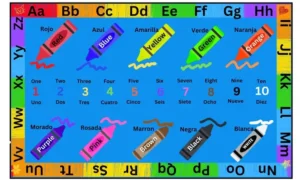 Crayons Alphabet Educational Rugs