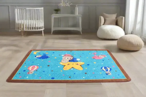 Hush Little Baby Bear Sleeping Nursery Rug 3