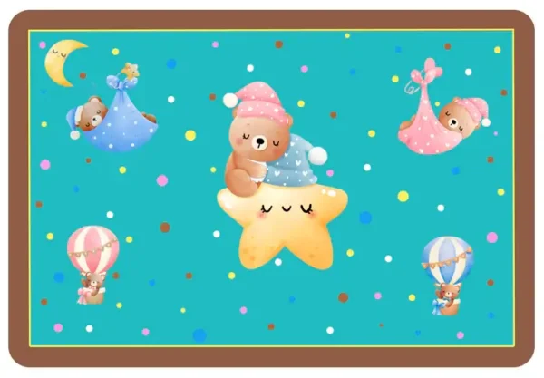 Hush Little Baby Bear Sleeping Nursery Rug