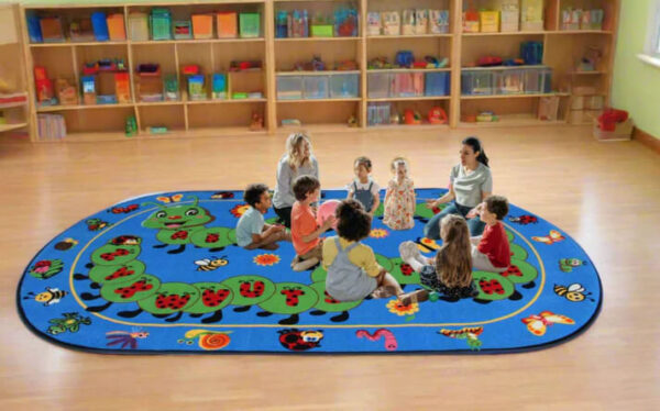 Kids Caterpillar Educational Rug