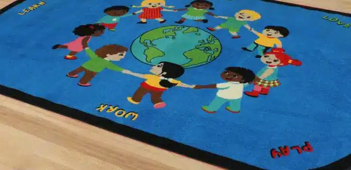 Learn Play Work Better Together Kids World Classroom Rug 3