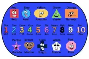Silly Shapes Color Bi-Lingual Rug