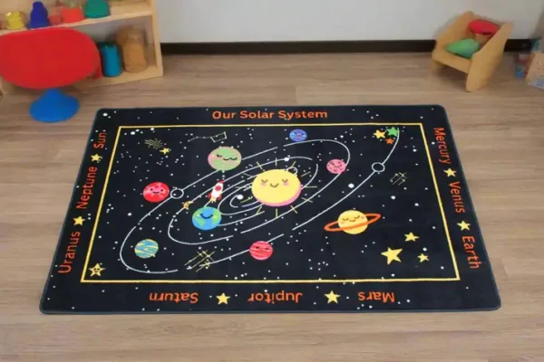 Solar System Classroom Kids Rug 2