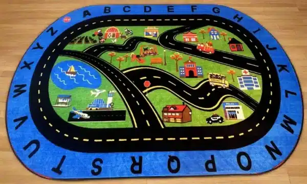 Going Places Roads Alphabet Classroom Play Rug 2