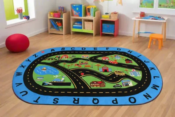 Going Places Roads Alphabet Classroom Play Rug 3