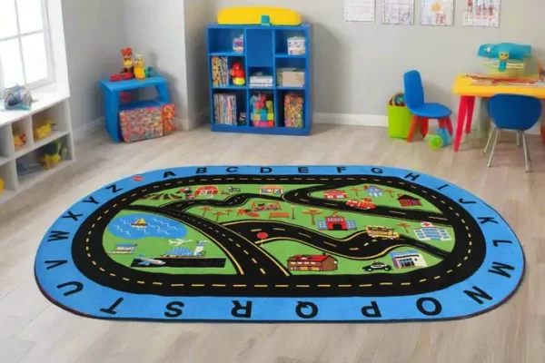 Going Places Roads Alphabet Classroom Play Rug 4