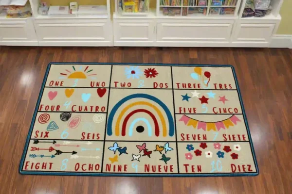 Bi-Lingual Counting Numbers Classroom Rug 2