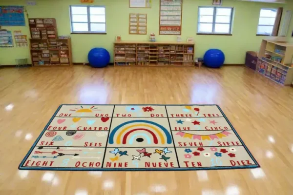 Bi-Lingual Counting Numbers Classroom Rug 3