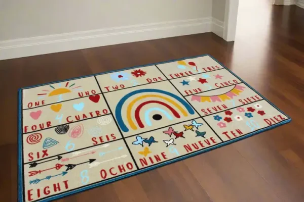 Bi-Lingual Counting Numbers Classroom Rug 4