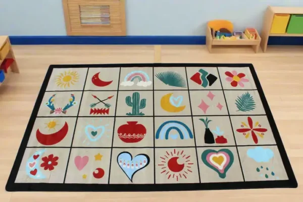 Boho Vibes Shapes Seating Classroom Rug 2