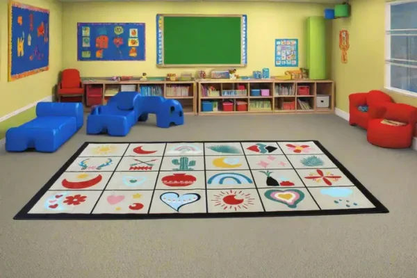 Boho Vibes Shapes Seating Classroom Rug 3