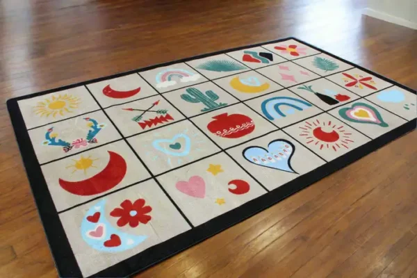Boho Vibes Shapes Seating Classroom Rug 4